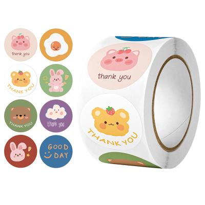 China Waterproof Custom Stickers Party Decoration Round Sticker Cartoon Cute Sticker for sale