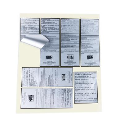 China Waterproof hot selling custom mute silver sticker brand sticker printing label sticker for sale