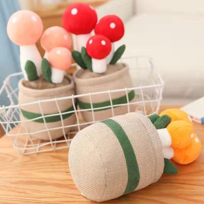 China Plush Stuffed Pot Toys Plants Toys Plush Flower Mushroom for sale