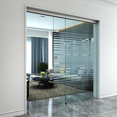 China Can be with or without an aluminum sliding glass mounted sliding door the softly narrower modern design office system meeting room construction for sale