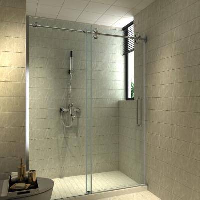 China Modern Luxury Custom Tempered Glass Shower Door Hotel Single Shower Room for sale