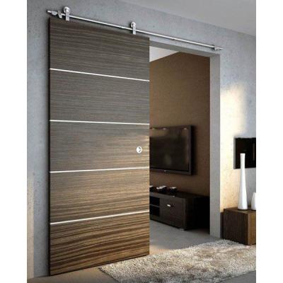 China Sliding DIY American Style Interior Design Modern Custom Sliding Insulated Barn Door Teak Wooden Door for sale