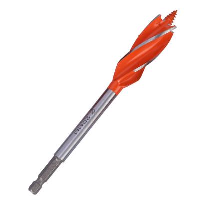 China 18mm to 25mm High Carbon Steel Woodworking Auger Wood Drilling Orange Bits, Four Sides and Four Flutes for sale