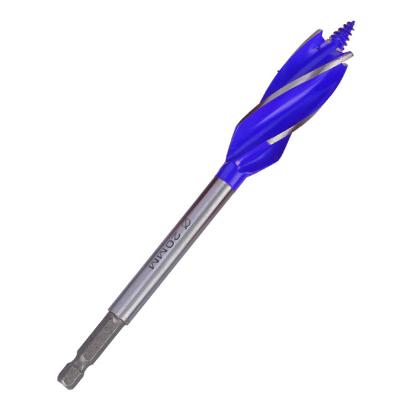 China Wood Drilling 18mm High Carbon Steel Blue-- 25mm Woodworking Drill Bit, Four Sides and Four Flutes for sale