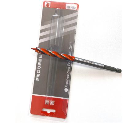 China Orange High Quality Carbon Steel Woodworking Drill Bit 10mm-16mm, Four Sides and Four Slot Card Drilling Woodworking Working Drill Bit for sale