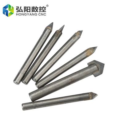 China Standard Tungsten Cobalt Alloy Angle Knife Marble Bluestone Carving Knife Stone Embossed Word Milling Cutter CNC Engraving Machine Tool for sale