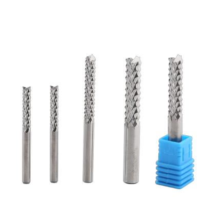 China Corn Tooth Cutter Milling 1pcs 3.175/4/6mm Corn Tooth Cutter and Milling Cutter CNC Carbide Wood Carving Drill Bit, PCB Board End Mill for sale