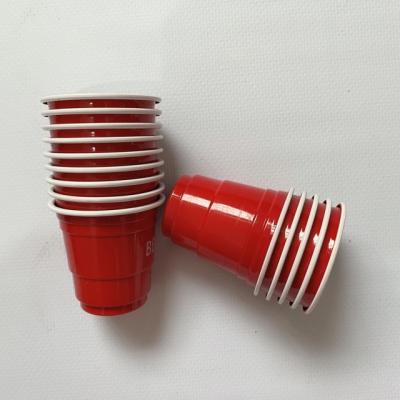 China Mini Red Party Shot Cups 2oz 60ml Mini Beer Pong Game drink shot cups plastic shot cups 2oz for sale