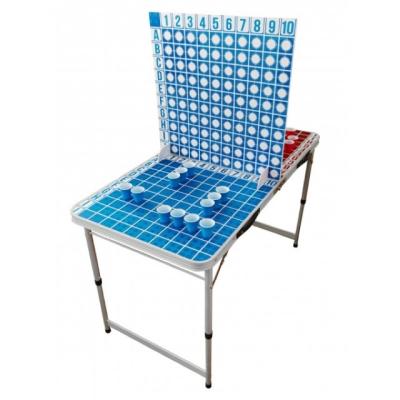 China Official Pong battleShots Easy Carry Boats Beer Table Sinking Aluminum Folding Table for sale