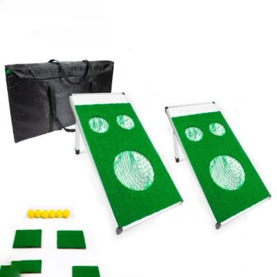 China Durable Golf Game Cornhole Game With Chipping Mat Tailgate Chipping Game Set for sale