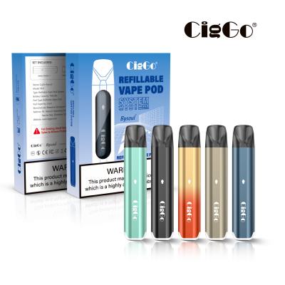 China TPD Approval CBD Vape Pod System Ciggo Bysoul 2ML 750Mah Battery for sale