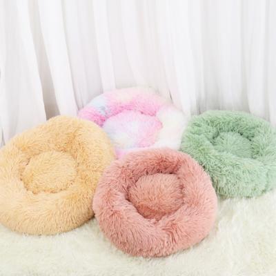 China Four Seasons Pet Nest Viable Explosive Plush Round Universal Creative Wholesale for sale