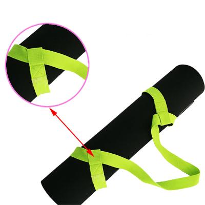 China Factory Logo Adjustable Yoga Belt Custom Made Yoga Mat Carrying Strap Polyester Fit-yoga for sale