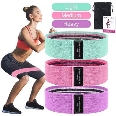 China Therapy Fit-Yoga 3 Levels Resistance Workout Bands Booty Bands For Men And Women for sale