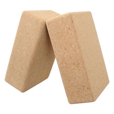 China Cork Fit-Yoga Good Quality Custom Logo Printed Eco Friendly Durable Cork Yoga Block Customized Non-slip for sale