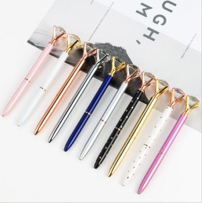 China office & School Pen Diamond Promotion Pen Rainbow Gemstone Signature Pen Christmas Gift Metal Crystal Ballpoint Pen for sale