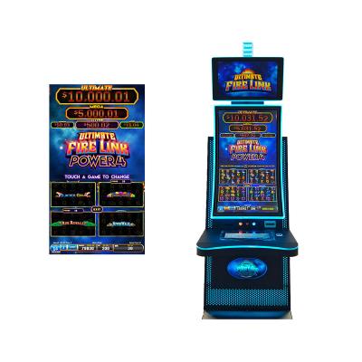 China Metal+acrylic+plastic curved double touch screen HD roulette slot machine skill game cabinet for sale