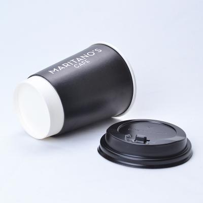 China 12oz 360ml Disposable Double Wall Hot Coffee Disposable Customized Paper Cups With Lids To Go Mugs 2022 for sale