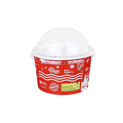 China Disposable Custom Printed Paper Cup For Yogurt Ice Cream Cup for sale