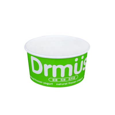 China LOGO Printing Disposable 9oz Disposable Paper Cup Ice Cream Disposable Custom Paper Cup With Lids for sale