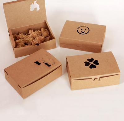 China Disposable Smile Face Fried Chicken Paper Box Fast Food Packaging for sale