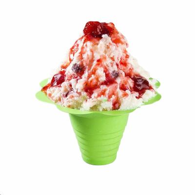 China CUP 2020 Summer Amazon Lid Custom Flower Shaving Snow Cone Plastic Ice Cream Disposable Cup 2020 Summer for sale