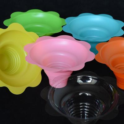 China Hot Selling Disposable Disposable Ice Cream Flower Plastic Cups Shave Ice Cup for sale