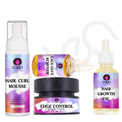 China Alcohol Free 4 in 1 Max Hold Pineapple Edge Control Kit Growth Oil Wax Stick Mousse OEM for sale