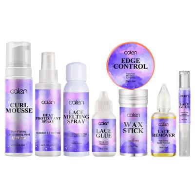 China Organic Private Label Natural Hair Styling Products 8pcs Edge Control Curl Mousse Series Hair Styling for sale