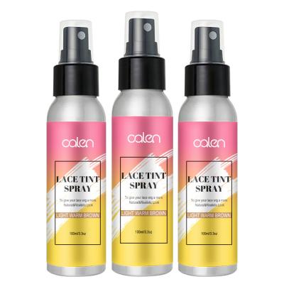 China Alcohol Free Aluminum Bottle Lace Tint Spray For Wigs Closure 100ML Light Brown Tint Lace Spray for sale