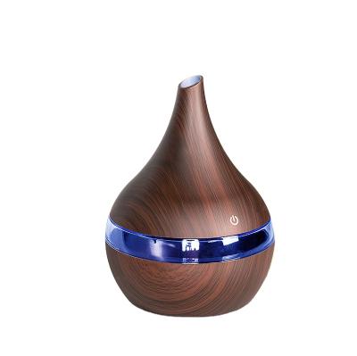 China Hotel XBH-041 300ml USB Electric Diffuser Essential Oil For Home 7 Colors Led Lights Air Wooden Ultrasonic Humidifier for sale