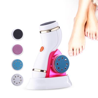 China Efficienty Waterproof Electric Foot Grinder Callus Remover Foot Dead Skin Remover USB Charging 4 in 1 Foot Massager for sale