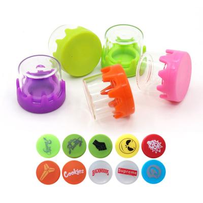 China Cosmetic Containers 5ml 10ml 50ml Colorful Air Tight Storage Clear No Neck Wax Oil Concentrate Glass Jar for sale