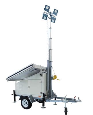 China Outdoor Sports Stadiums Solar Diesel Generator 480W Rental Customized Hybrid Mobile Light Tower for sale