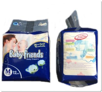 China Printed High Absorption Breathable Disposable Cotton Baby Diapers Baby Nappies for sale