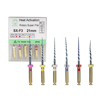 China Dental Metal Instrument Heat Activation Blue Files NITI Use Endo Rotary Files Motor File Root Canal Dentist Endodontic Tool for sale