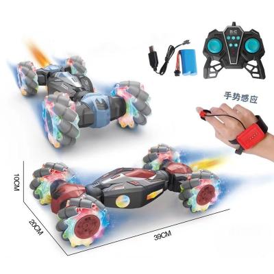 China Intelligence Toy Stunt Car With Lighting 360degree Rotating Lithium Battery USB Rechargeable Charging Sensor Control 44x13x24.5CM for sale