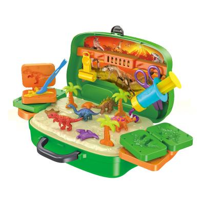 China 2021 New Item Toy 11pcs Dinosaur World Set D I Y Pull Rod Box With Accessories 30*10.5*23.8CM for sale