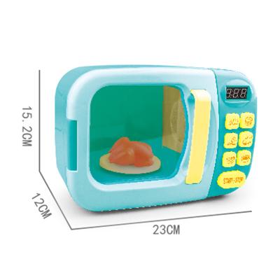 China Pretend Game Role Playing Game Home Game Promote Learn New 2020 Wholesale Cute Shape Simulation Microwave Game Set With Sound And Ignition for sale