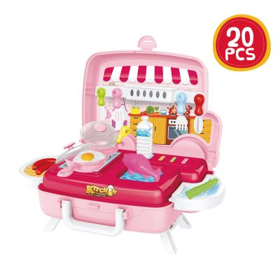 China Pretend To 20pcs Small Clever Toys Chef Kitchen Set With Accessories for sale