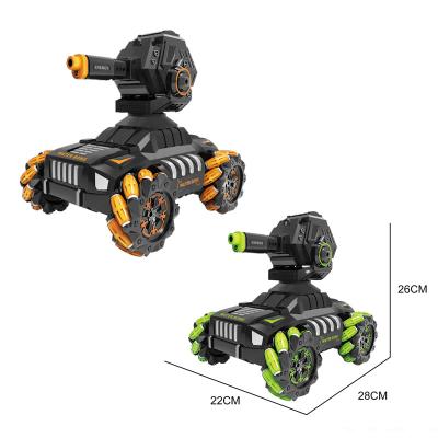 China RC model new item water mist shooting water bomb tank with grevity 2.4g sensing remote control turret rotates 180degree for sale