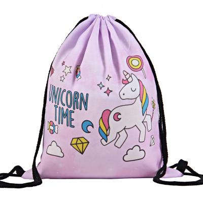 China S Drawstring Backpack PUNCH Polyester Promotional Sublimation Backpack String Drawstring Bag Custom Logo Children' for sale