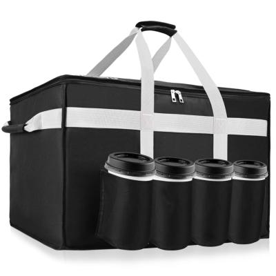 China Premium Insulated Waterproof Food Delivery Bag Delivery Bag With Cup Holders Rate For Hot Delivery / Food Drink Carriers for sale