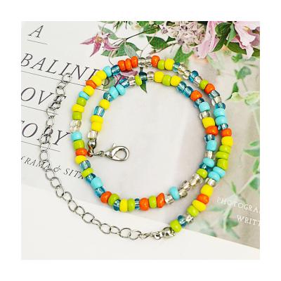 China BOHEMIA Boho Clavicle Chain For Party Short Necklace For Women Summer Beach Holiday Bohemia Scarves Colorful Beaded Necklace for sale