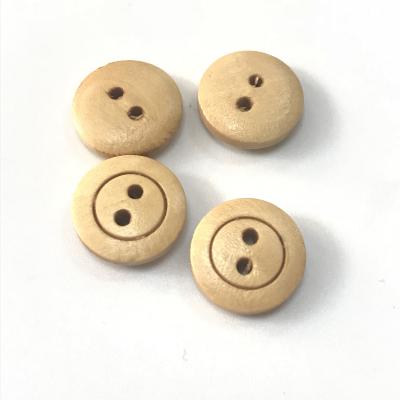 China Dry Cleaning 13mm Logo Wood Button Custom 2 Holes Wholesale Garment Wood Buttons for sale