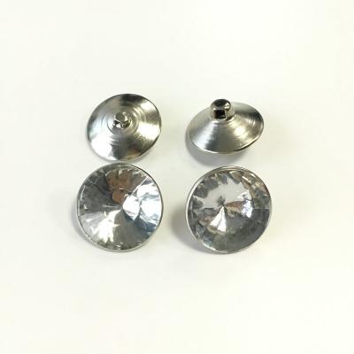 China Wholesale Dry Cleaning 40L 44L Rhinestone 25MM Crystal Diamond Acrylic Knob With Metal Back for sale