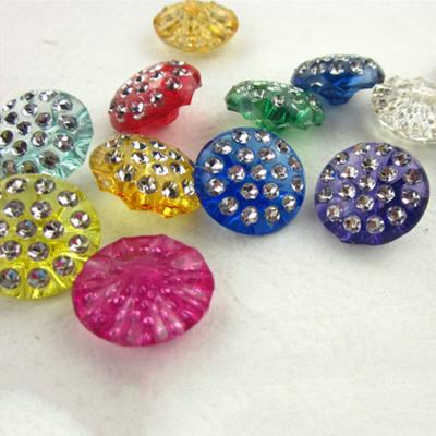 China High quality popular decorative crystal acrylic button dry cleaning beautiful for sale