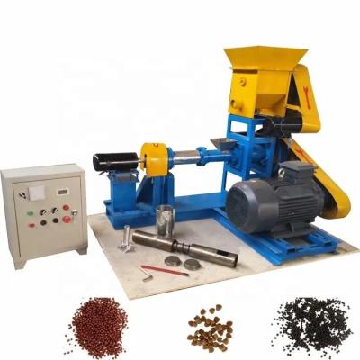 China Blown Food Fish Feed Machine Single Screw Floating Fish Drill Pellet Machine for sale