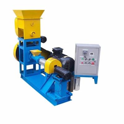 China Double Puffed Food / Fish Feed Pellet Machine Floating Twin Screw Extruders for sale