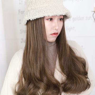 China Super Wave Synthetic Baseball Cap With Long Wavy Hair Cap Wig Hair Extensions Cap With Natural Hair Wig For Women for sale